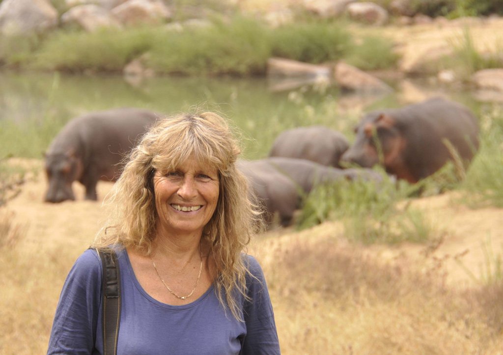 Karen with hippos July 2014 Karen with hippos July 2014