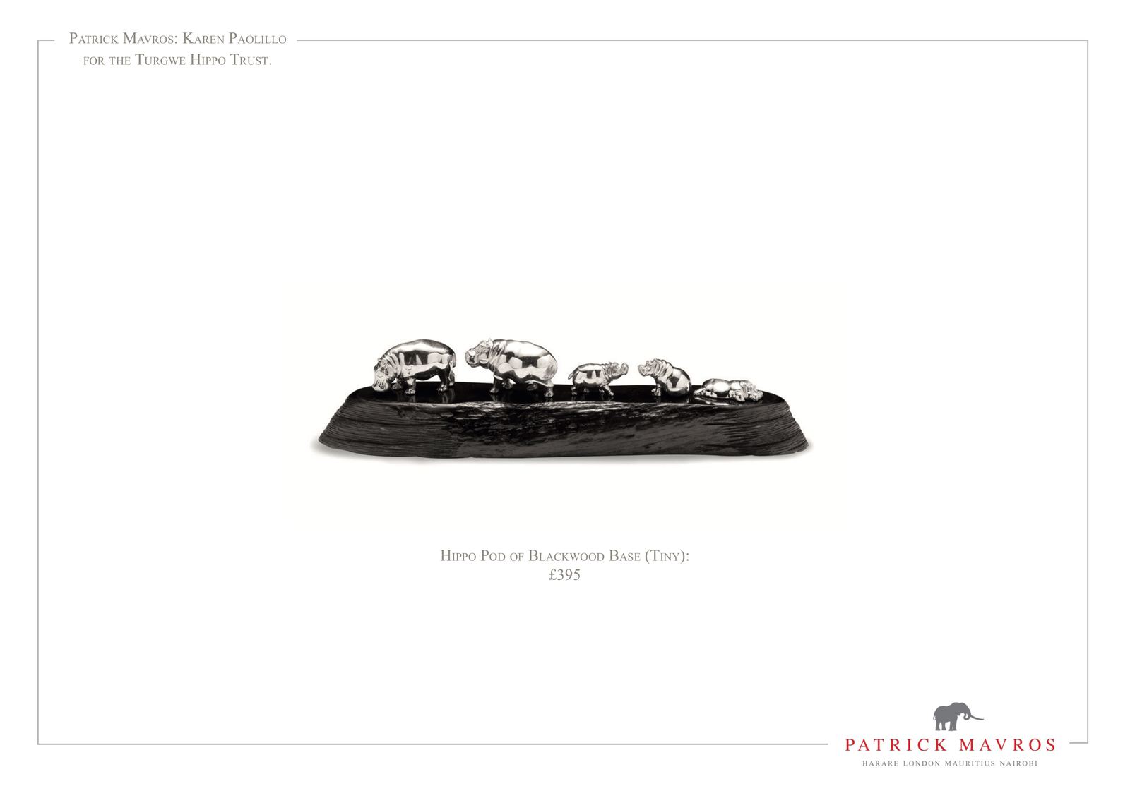 Win a Second Chance of a Piece of Patrick Mavros Amazing Work.